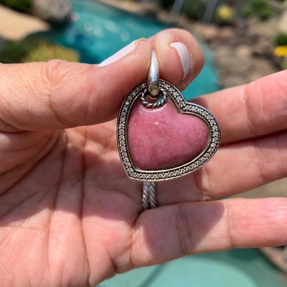 David Yurman Pink Heart Pendant 
